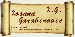 Kosana Garabinović vizit kartica